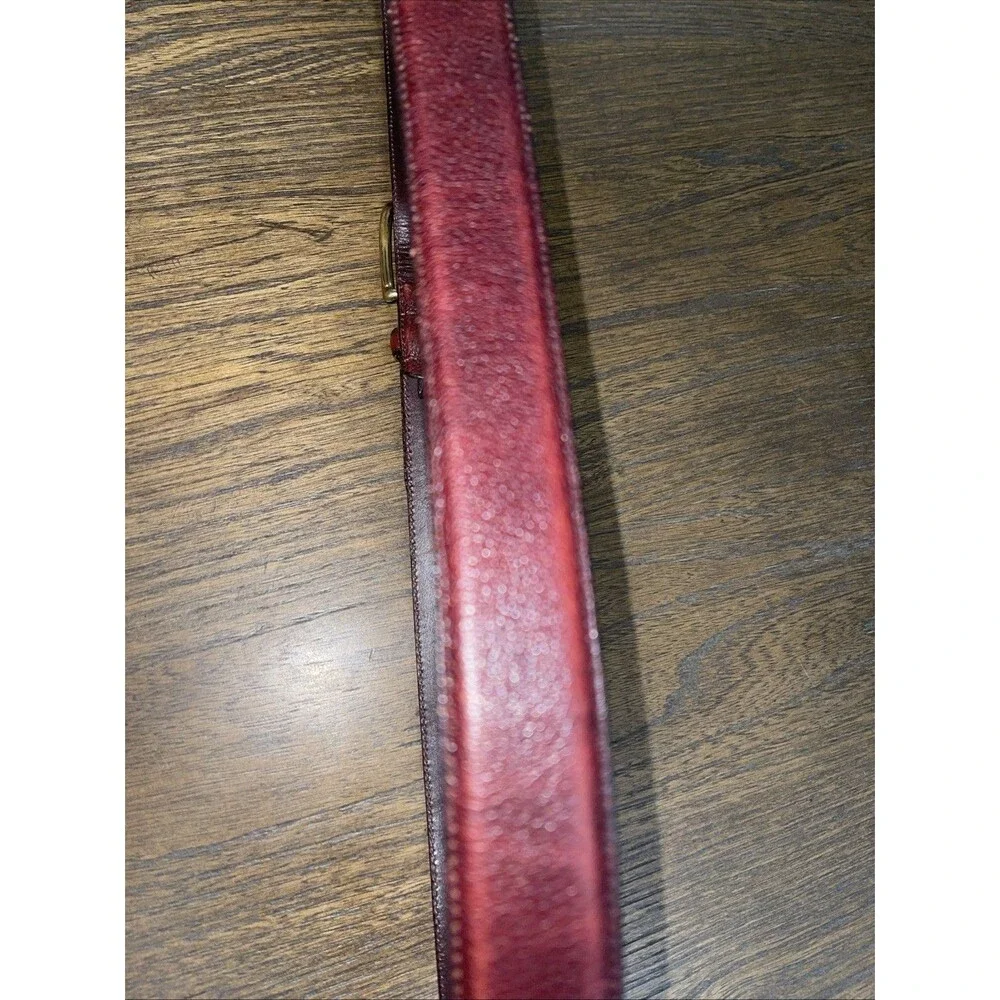 Brighton Belt Size 38 Brown Leather Brass Buckle Classic Vintage USA Made